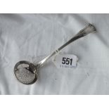 A Scottish Queens pattern (single struck) sugar sifter spoon - Edinburgh 1842 by AW