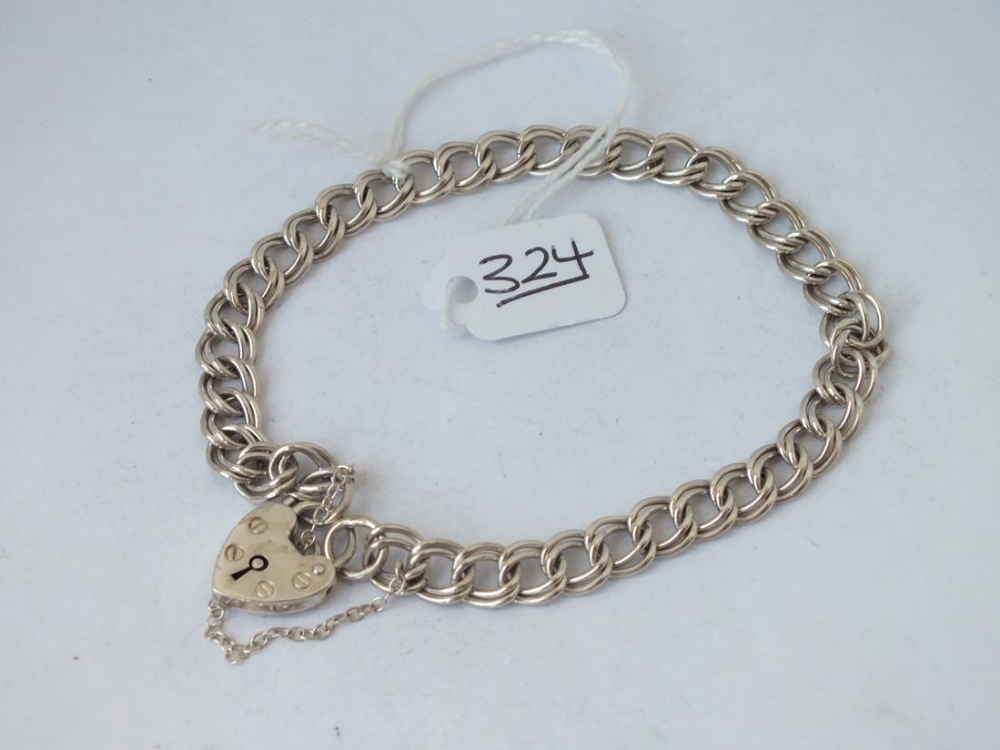 A silver fancy link bracelet