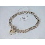 A silver fancy link bracelet