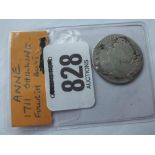 Silver Anne 1711 shilling - 4th bust