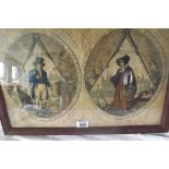 An antique Masonic print by WILLIAM DARTON, LONDON