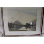 W. HENTON COOPER - Signed print - After Sunset Grasmere