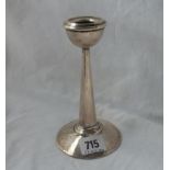 Arts & crafts style candlestick 6" high - marks rubbed