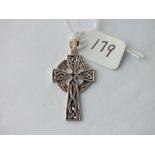 A silver Celtic cross pendant