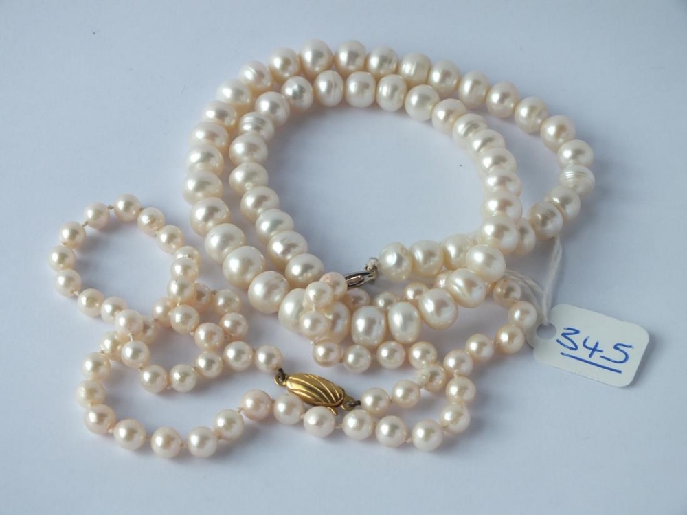 Two pearl necklaces