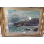 K.M. EPLETT 1912 - Trevose Head - 17 x 23 - signed