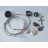 A bag containing silver bangles, rings etc. - 61gms