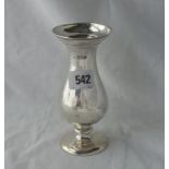 A baluster shaped vase on spreading base - 6" high - London 1927