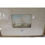 SAM OWEN - Sailing boats off the coast - 6 x 8 - inscribed