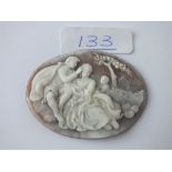 A signed unmounted carved cameo