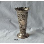 Chester vase with pierced and chased body - 6" high - 1898