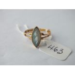 A marquise cameo ring in 9ct - size O - 2gms