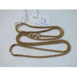 A boxed link neck chain in 9ct - 10.5gms