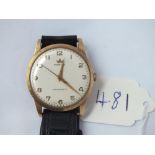 A gents wrist watch by MARVIN with seconds sweep in 9ct - W/O