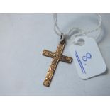 An engraved cross in 9ct
