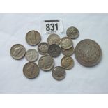 USA silver dollar 1878 & other USA coins