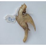A horn cockatoo brooch