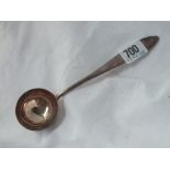 Antique continental ladle with hemispherical bowl