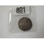 Elizabeth I sixpence 1594 S25788 - holed