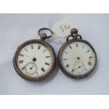 Two gents silver pocket watches both A/F