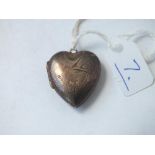A back & front heart shaped locket with bird motif - 5gms