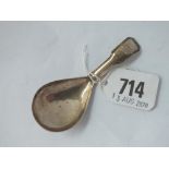 Georgian caddy spoon with fiddle thread handle - B'ham 1818 by JW