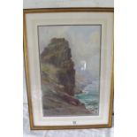 CLIFFORD G BLAMPIED - Castle Rock, Lynton - 17 x 11 - signed