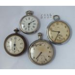 Four assorted pocket watches including SLIMLINE BY ORIS