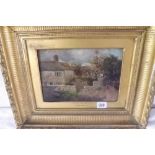 WILLIAM . W CAFFYN - Figures ina lane nr Tring - 7 x 9.5 - signed