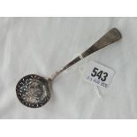 A Georgian Scottish sifter spoon stamped Morton - Edinburgh 1813 by AW