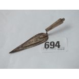 Trowel-shaped bookmark - B'ham 1905 by A&L