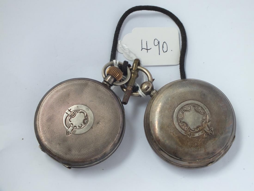 Two gents silver pocket watches both with seconds sweep - Image 2 of 2
