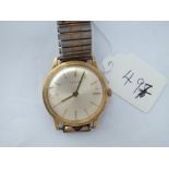 A gents ZENITH wrist watch in 9ct & expandable strap