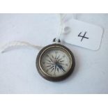 A small 19thC silver mounted compass
