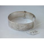 Another wide silver engraved bangle