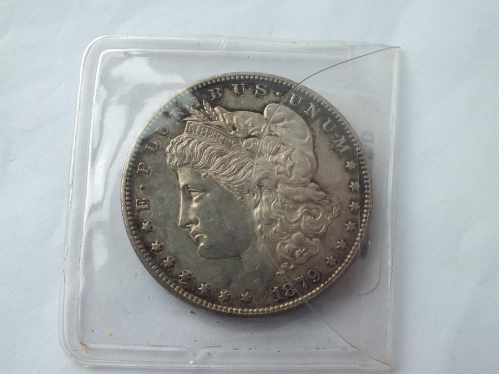 USA silver dollar 1879 - Image 2 of 2