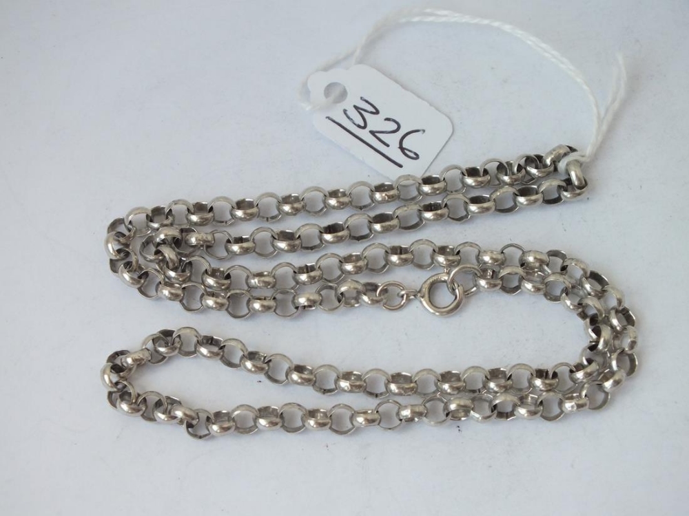 A silver belcher link bracelet