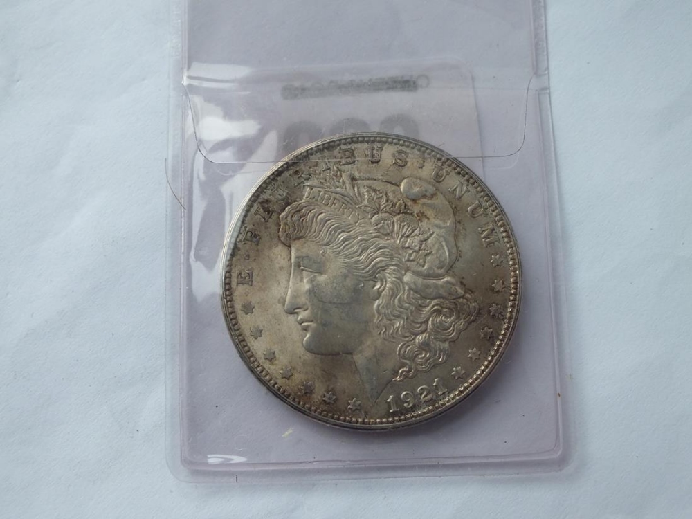 USA silver dollar 1921 - good grade - Image 2 of 2
