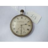 A metal cased gents pocket watch by SAMUEL