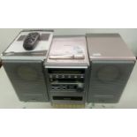 PHILIPS MICRO CD/CASSETTE PLAYER & SPEAKERS WITH REMOTE & MANUAL