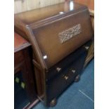 1950's CARVED FRONT BUREAU