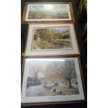 THREE LARGE F/G MOORLAND PICTURES