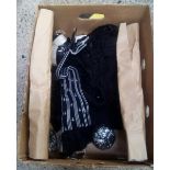 CARTON WITH SMALL QTY OF BLACK WOOL & BLACK GARMENTS
