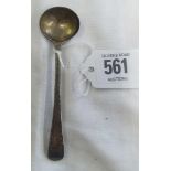 AN ATTRACTIVE GEORGE III SILVER SALT SPOON 1814