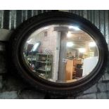 OVAL CARVED SURROUND BEVELLED MIRROR
