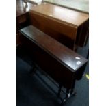 MAHOGANY NARROW TABLE WITH GATE LEGS