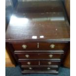 MAHOGANY TWO DRAWER FILING CABINET IN THE FORM OF A CHEST OF DRAWERS