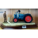 A BOARDER FINE ARTS MODEL OF A FORDSON MAJOR TRACTOR WITH 2 PERSONS NO.1378 OF 1500 A/F