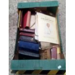 BOX CONTAINING RELIGIOUS BOOKS, BIBLES & PRAYER BOOKS ETC