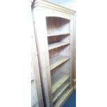 STRIPPED PINE BOOKCASE WITH SIX SHELVES 6FT HIGH X 2FT 9''